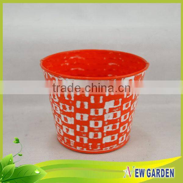 Factory price unique handicraft galvanized pot for garden