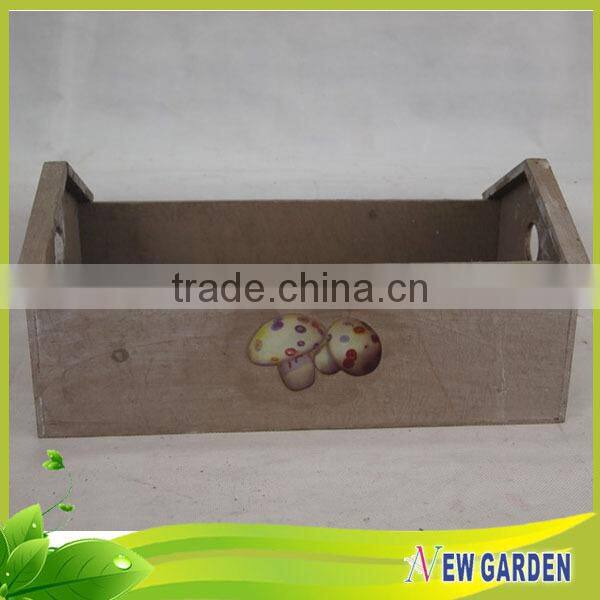 Modern Outdoor White Wood Planter,House Shape Flower Pot