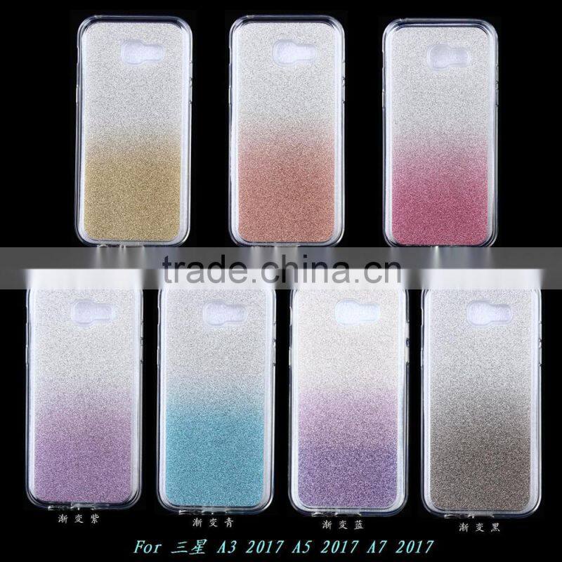 Finger ring holder gradually change color phone case for Samsung A3 A5A A7