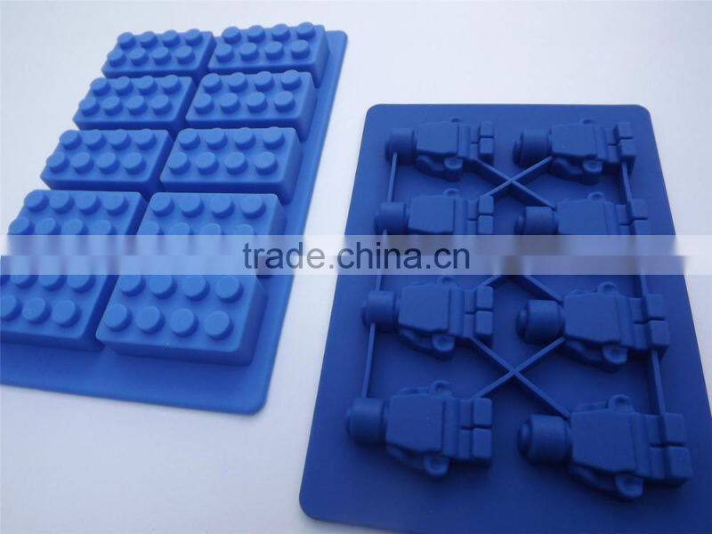 Silicone Lego molds for making candles, candy, soaps and ice cubes