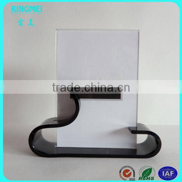 KM-VP84 Clear Acrylic Picture Photo Frame Display With Black Base