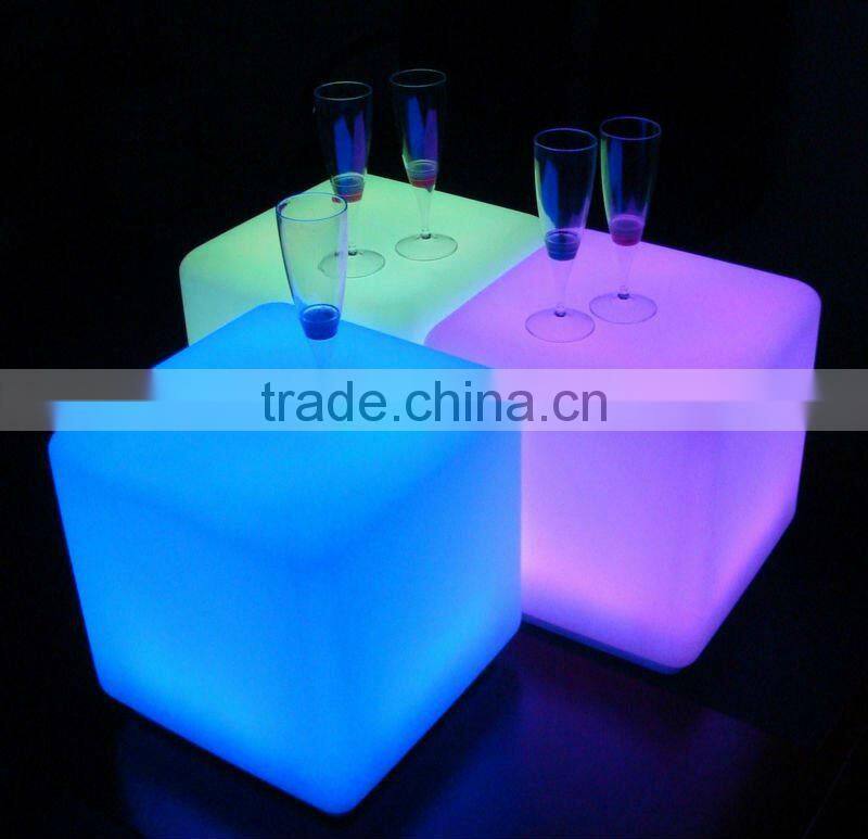 Fashion LED Cube Seat/LED Cube/Plastic Cube
