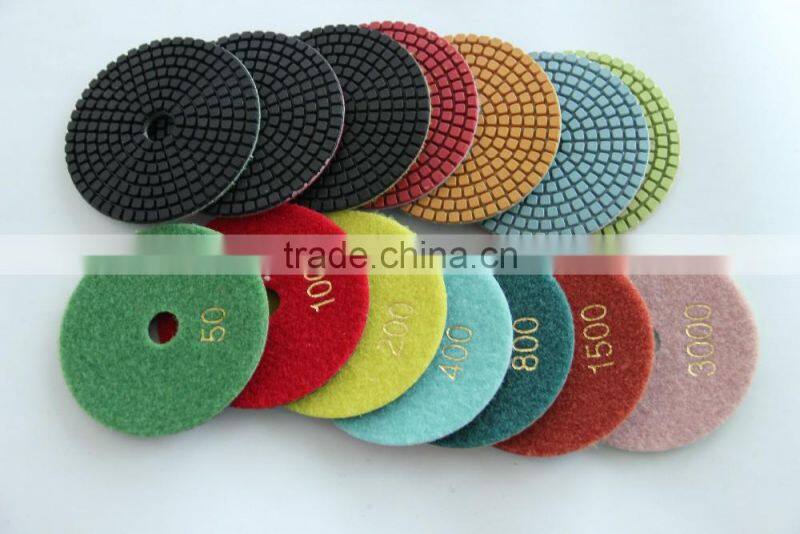 Colourful Diamond polishing pad without water