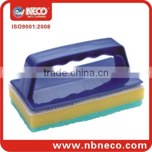 handled scrubber with sponge