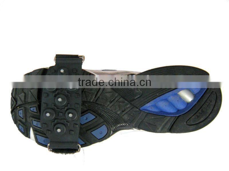 steel-studded snow and ice grippers