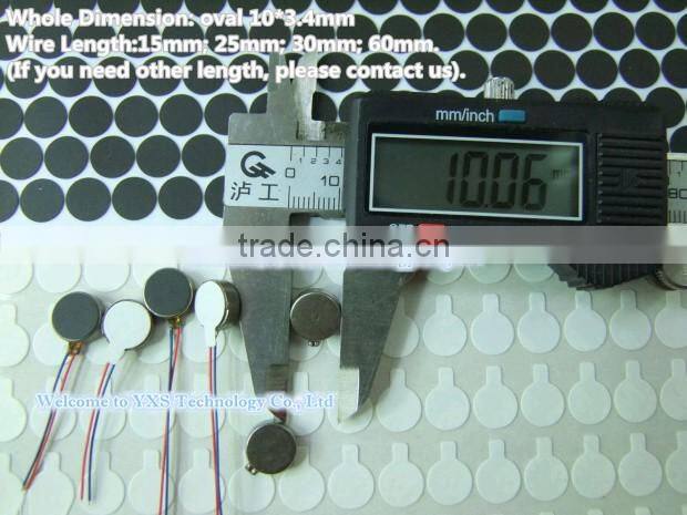 Kind shooting Round Flat 10 * 3.4MM Phone vibrator c 15MM 25MM 30MM 60mmwires In stock~