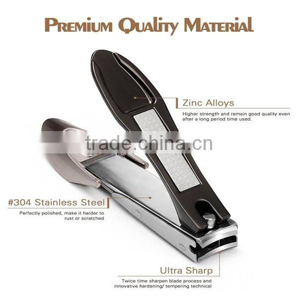 Sharpest Stainless Steel Fingernail Toenail Cutter Trimmer with Nail File