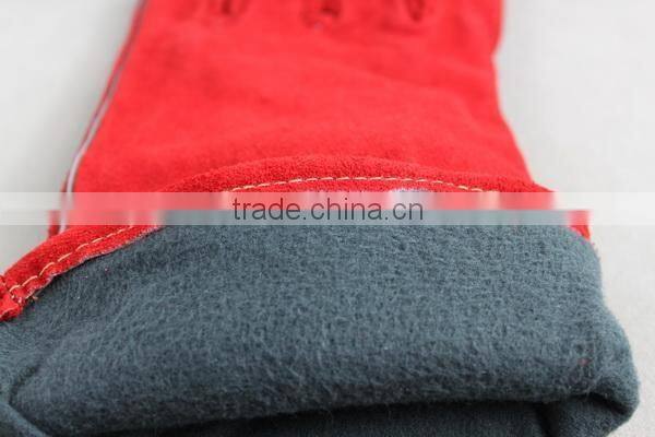 Different types of Colors Split Leather work welding gloves