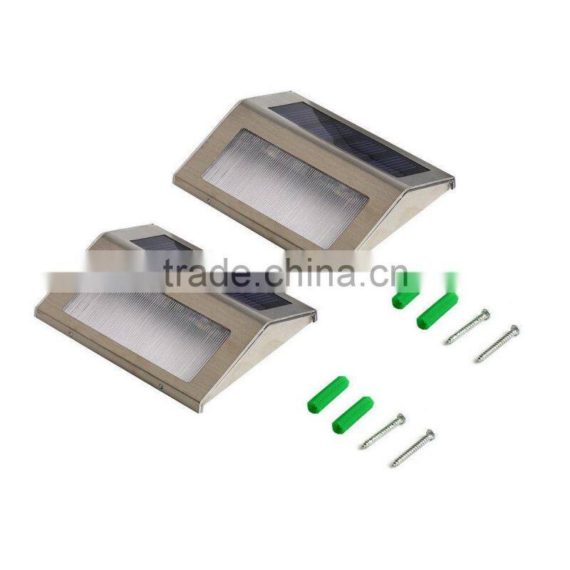 LED Solar Power Path Stair Outdoor Light Garden Fence Wall Landscape Lamp