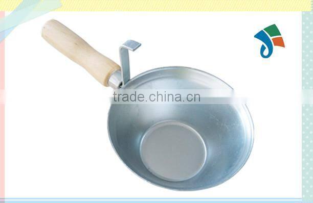 wooden handle carbon steel cement putty bowl