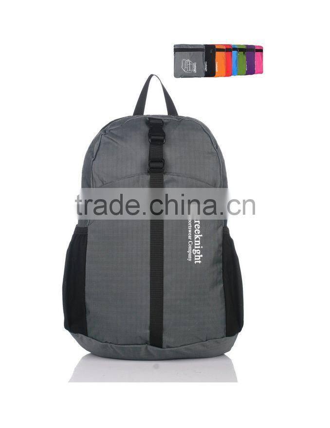 210D polyester/ nylon Outdoor travelling foldable backpack(CF-207)
