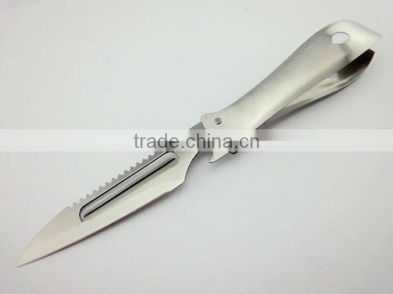 Top quality whole stainless steel kitchen tools potato peeler with tweezer