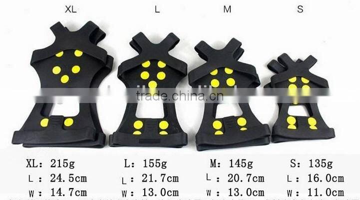 Anti-slip silicone rubber snow spikes for winter boots ice crampons