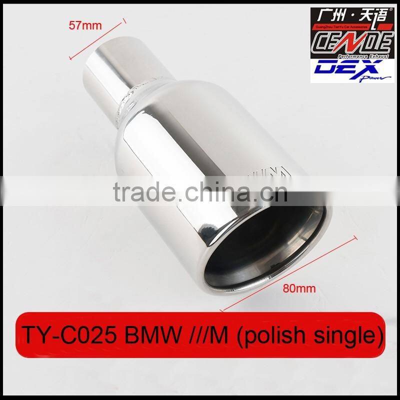 auto tuning stainless exhaust tips laser M black color for bmw