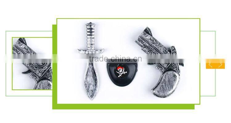 Funny pretend play toy plastic gun pirate toys for boy