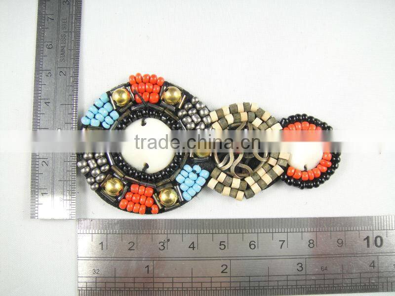 SF0629 Hot selling fancy ladies colorful long bead sandal shoe accessory