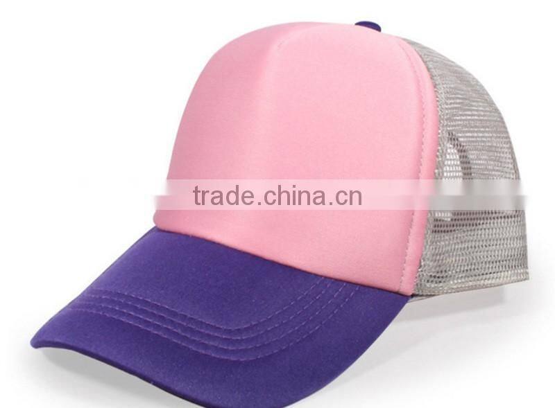 Custom Blank Tucker Hats Mesh Fabric Baseball Cap With Sponge