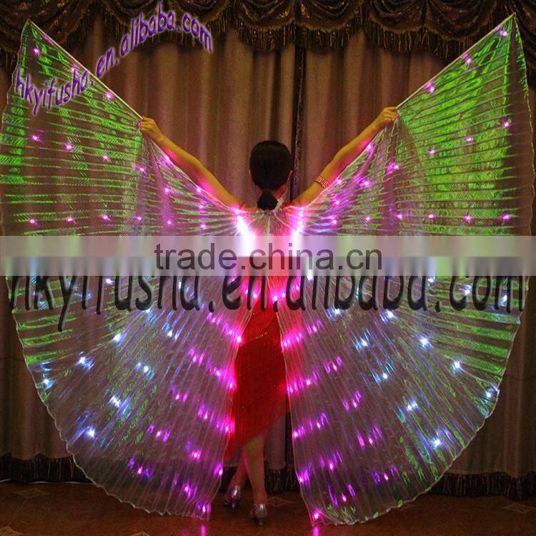 Yifusha double colors LED wings for belly dance