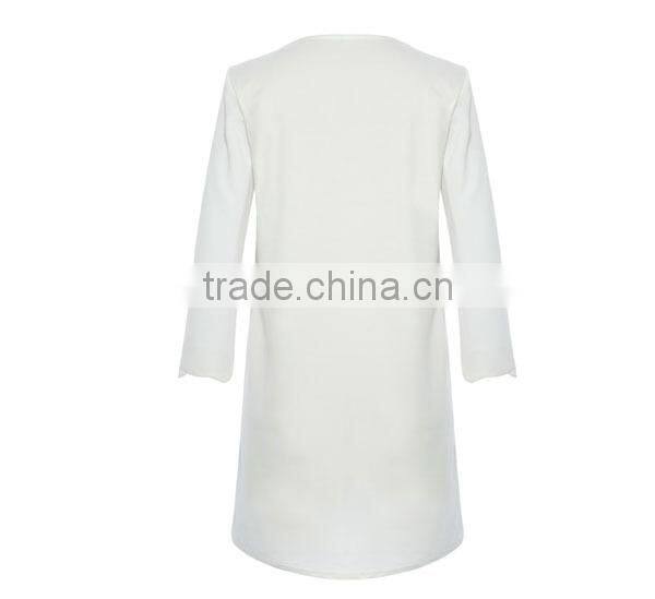 2015 High Quality European Retro Style loose fit longsleeved printed girl party wear western dress