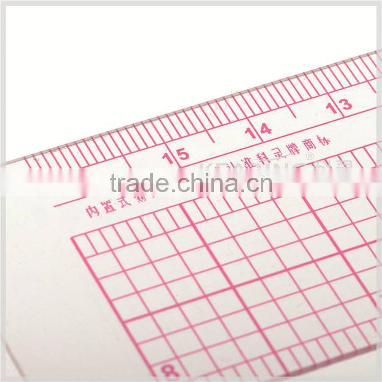 Kearing High Quality L Shaped Ruler 8'' & 16cm Durable for Fashion Design Plastic Rulers # 5808