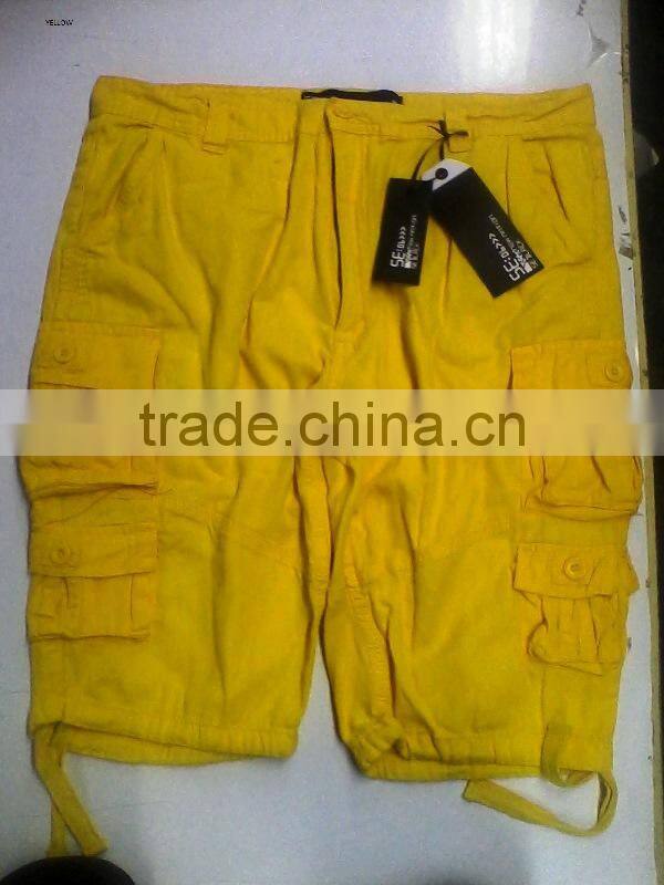 MENS EXCLUSIVE 9 PKT CARGO SHORTS (Garment Stock lots / Apparel Stock / stocklots / Garment Apparel from Sri Lanka / Bangladesh)