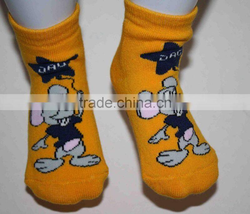 Cartoon tube gel baby full terry socks