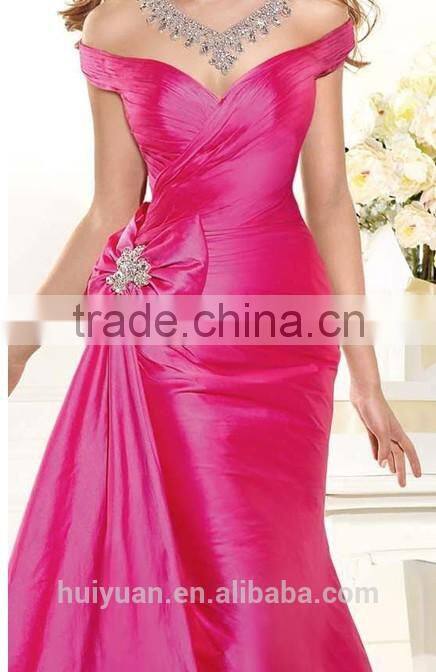 newest designer beaded sweetheart neck elegant pink dress