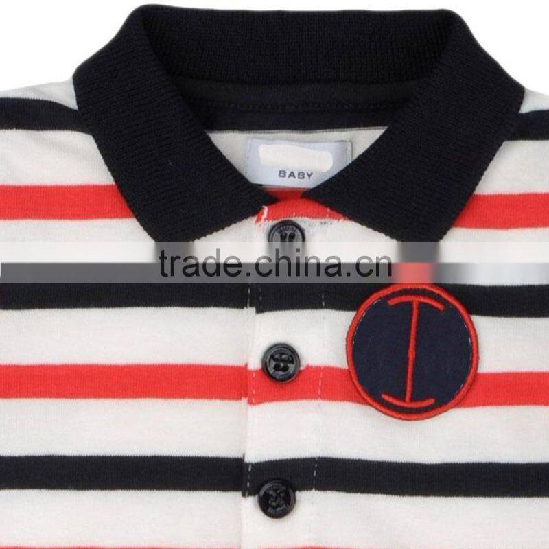 striped kid polo shirt made in china embroidery kis polo shirt