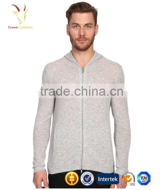 Plain Mens Merino Knit Cardigan Hoode, Mens Sweater Hoodie