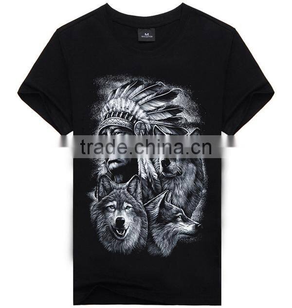 China Clothing Factory Custom Polyester Sport Men 3D Printing T Shirt