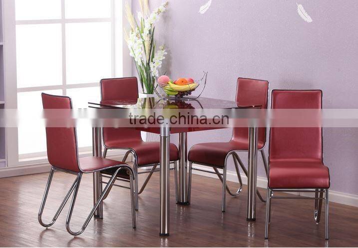 2016 high quality popular new modern design glass expandable dining set