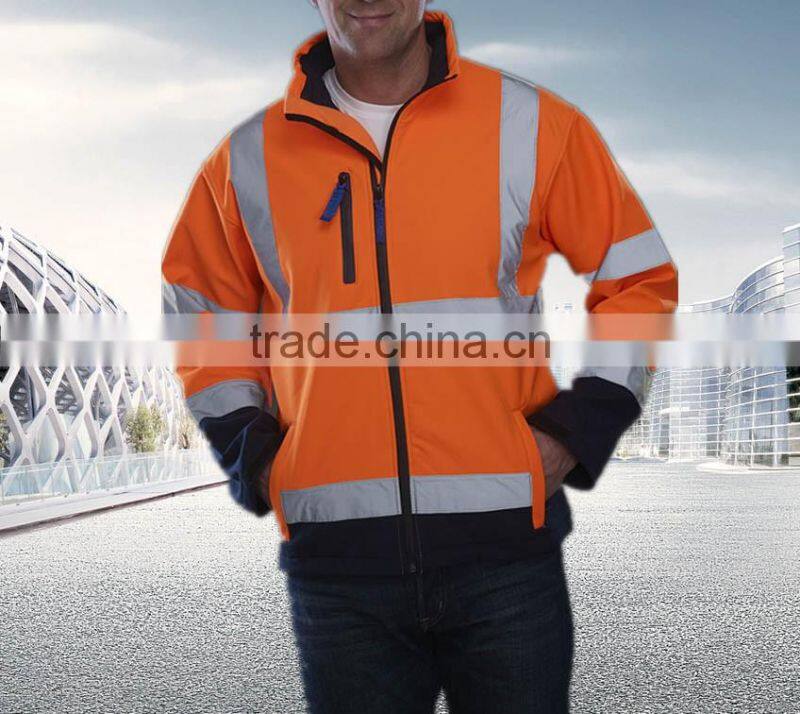 Customized reflective windbreaker safety waterproof hivis jacket