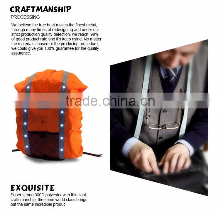 45L flashing reflective hi vis hiking bag cover backpack cover