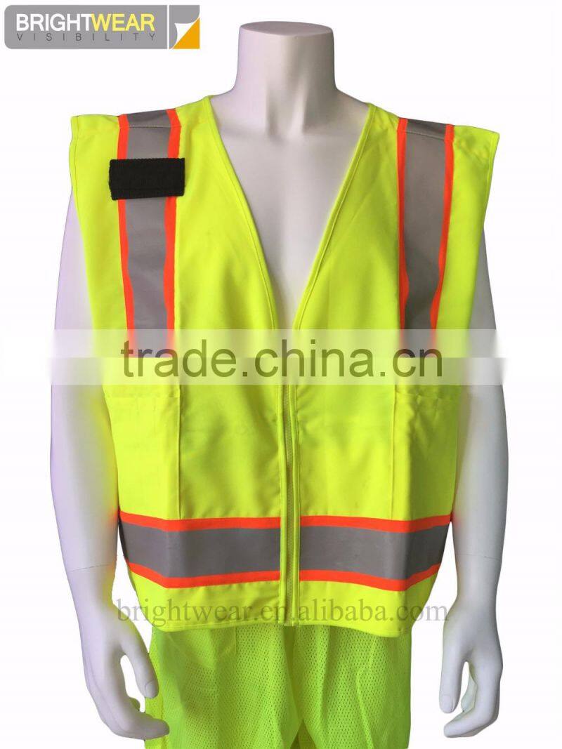 ANSI107 safety vest with pocket reflective vest for USA market