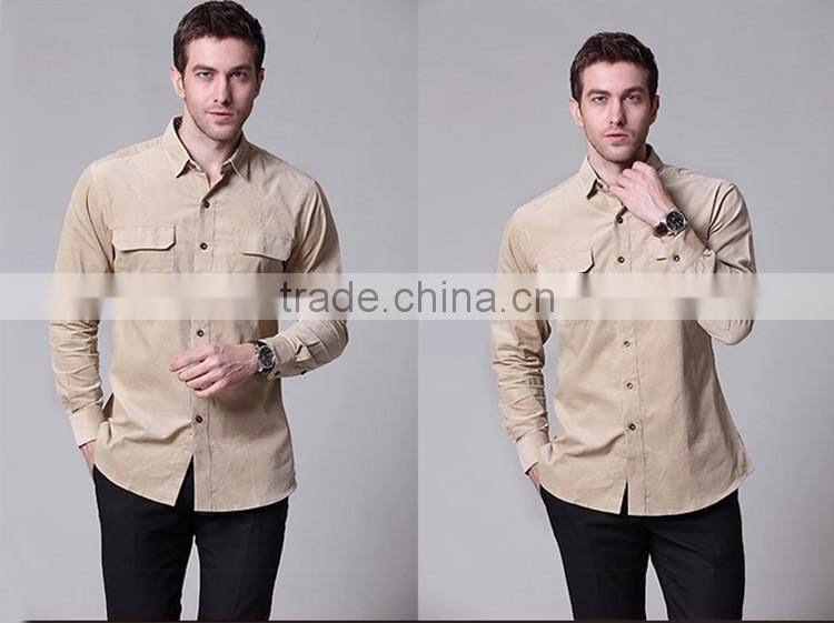 newest style 100% cotton non iron men casual corduroy shirt