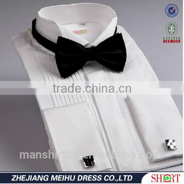 party wear french cuff wing collar tuxedo shirt