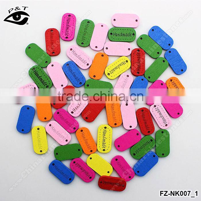 12x24mm Ellipse colorful shaped wooden buttons Colorful Buttons with holes For Clothing DIY Decoration Craft Accessories