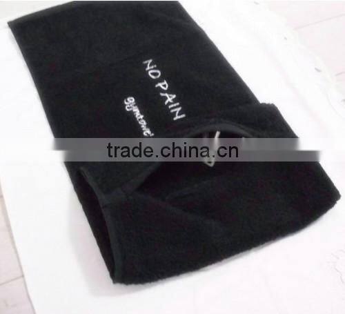 100% cotton custom-made zipper pocket gym towels