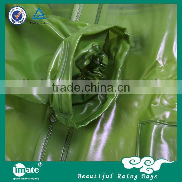 New arrival pvc fashion rain coat with hat