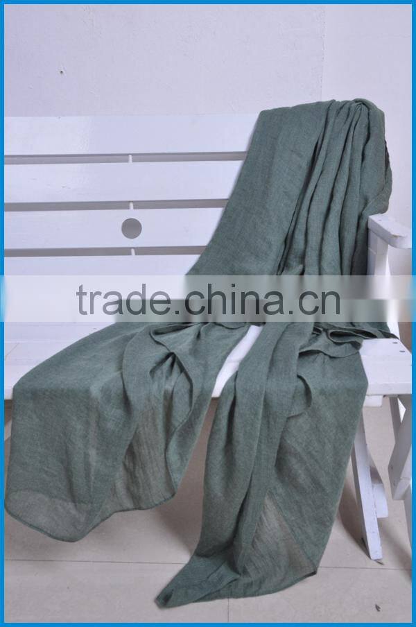 Women's fashion TR cotton long plain color scarf