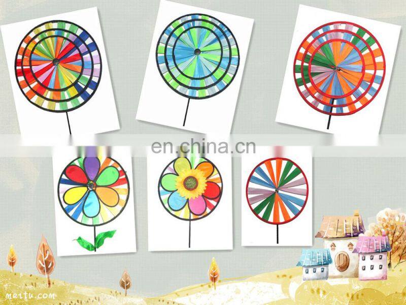 Beautiful Flower design plastic novelty windmill for kid
