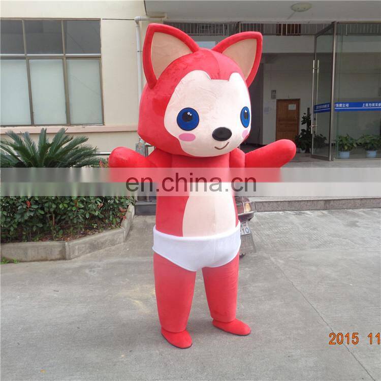 Adult size plush ali fox mascot costume for sale