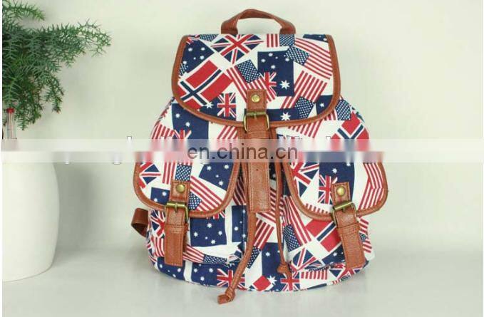 Wholesale unisex canvas sports travelling backpack bag