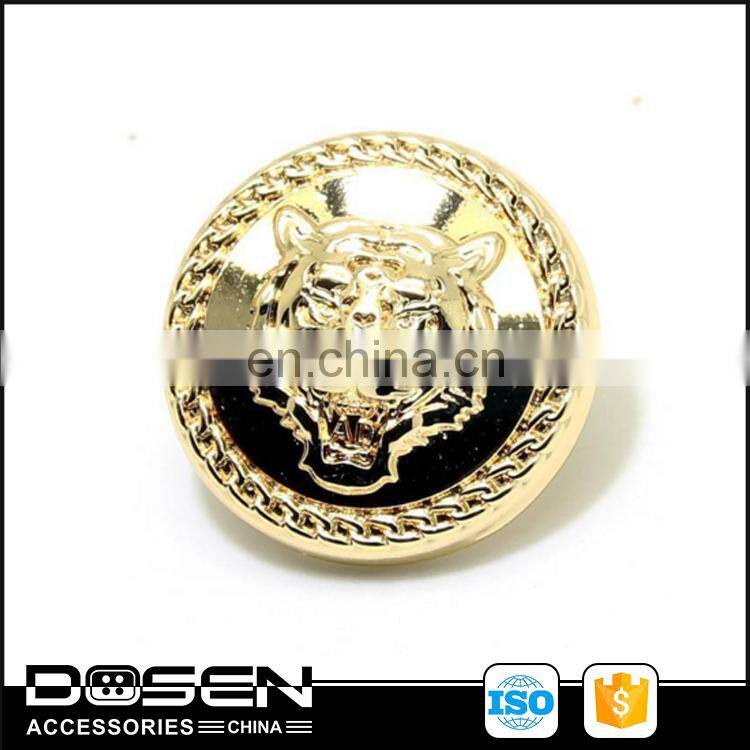 Matte Light Gold Hang Plating button , custom special designer LOGO sewing jacket button.