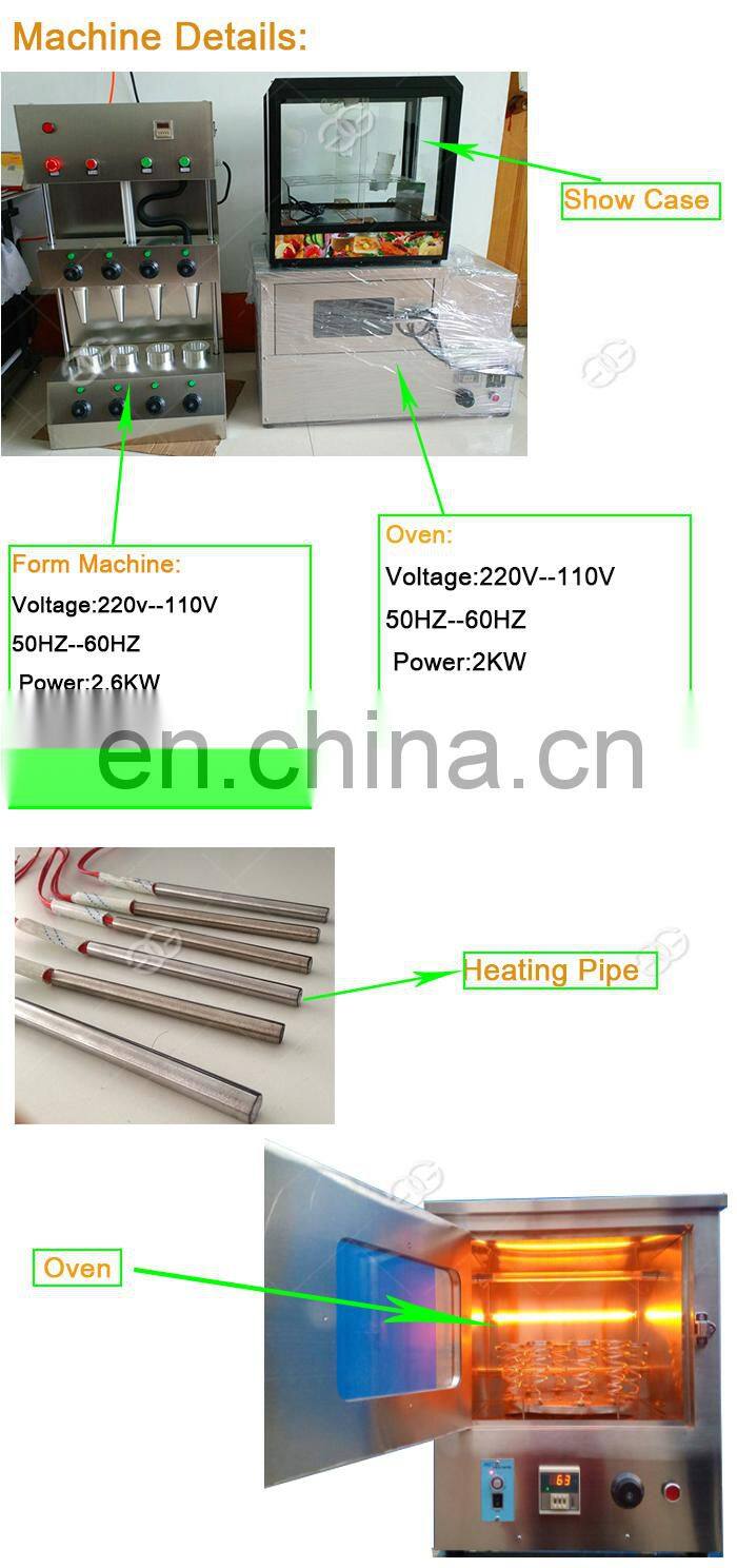 Gelgoog Automatic Ice Cream Rolled Mould Sugar Wafer Cones Oven Production Line Equipment Kono Pizza Cone Baking Machine