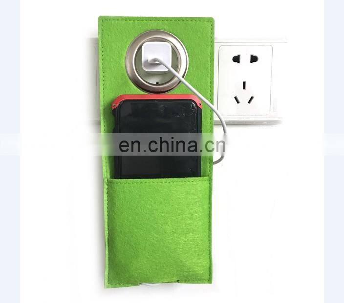 Felt Wall Hanging Cell Phone Charger Holder