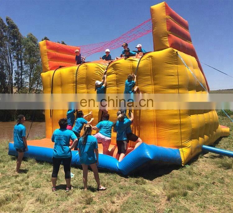 inflatable climbing wall with slide for sale
