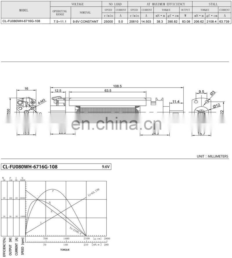 Powerful High Torque Micro DC Airsoft Motor CL-FU080WH For Toy Gun CS Sport Toy Gun