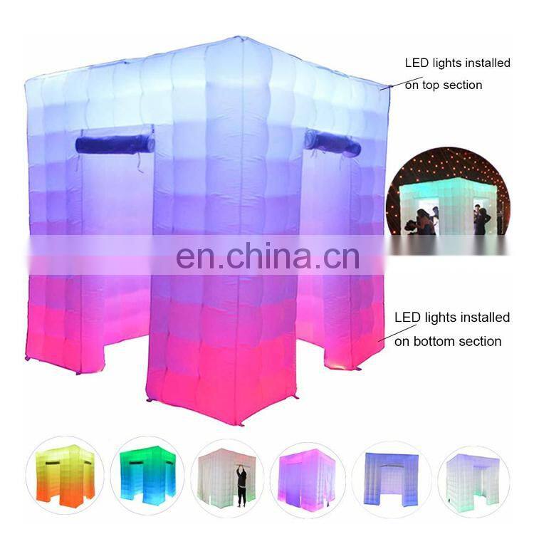 Newly Designed LED Exhibition Cubic Inflatable Photo Booth shell Tent Inflatable Photo booth for Sale