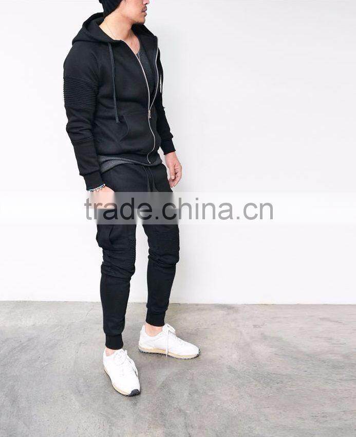 Biker Seaming Cargo Sweatpants Sweatpants Black Standard Sports